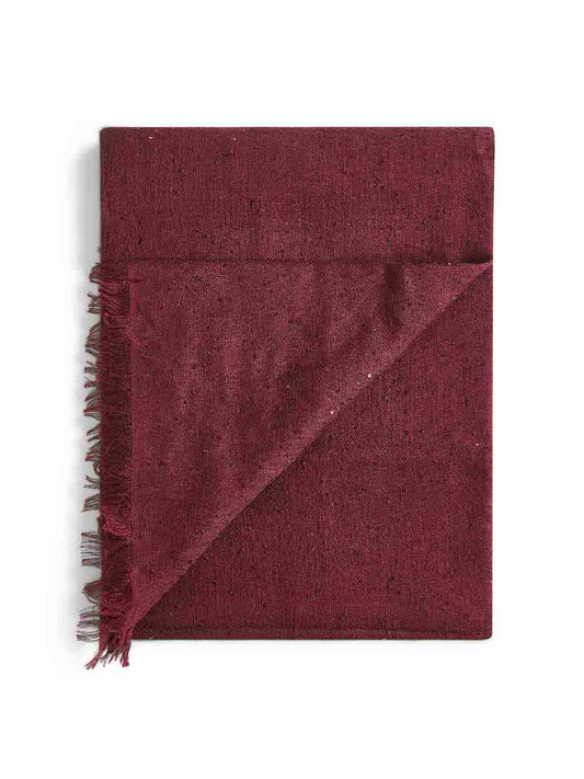 Burgundy Diamante cashmere and silk scarf