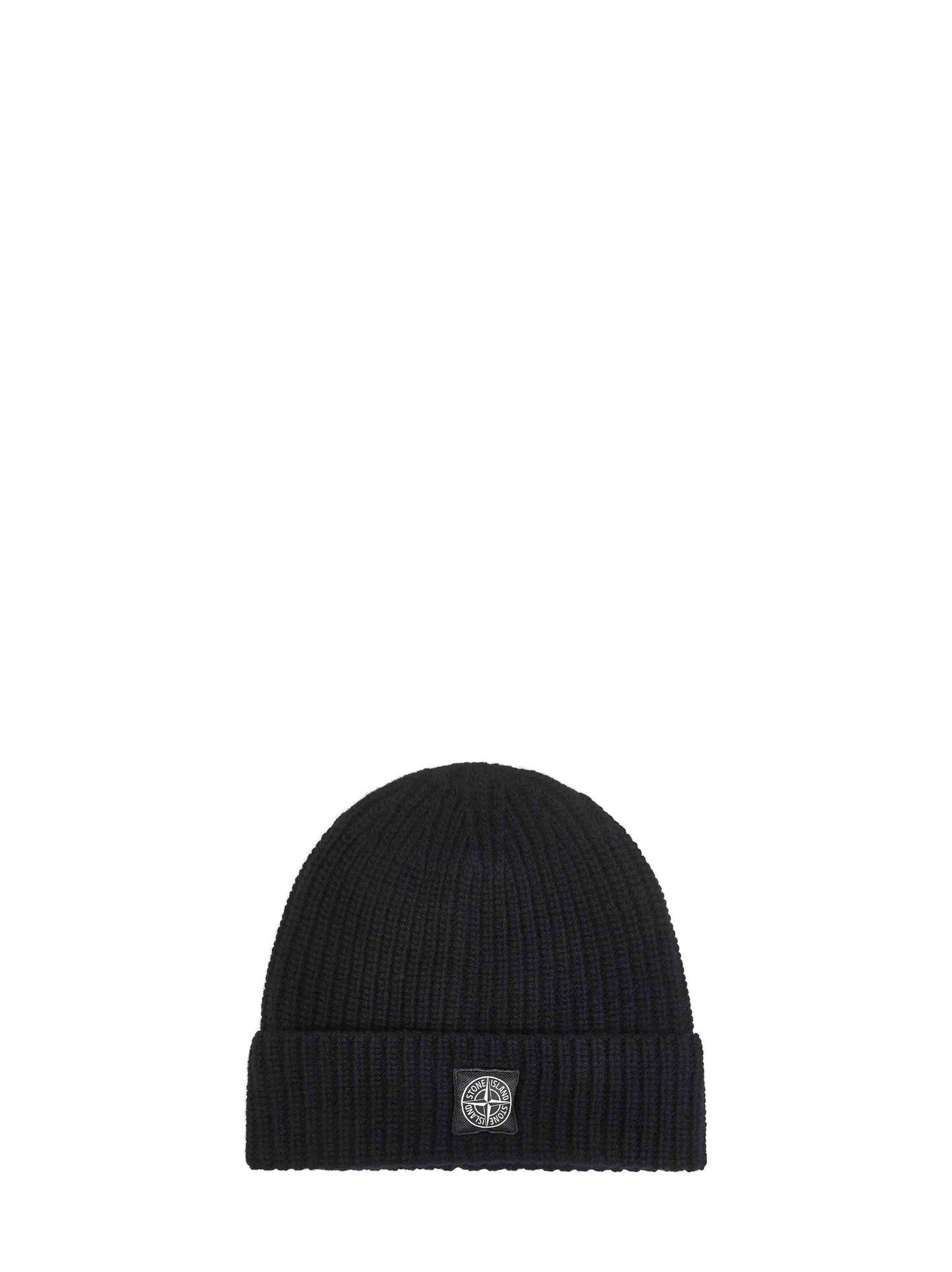 Black ribbed wool beanie