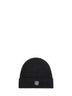 Black ribbed wool beanie