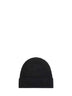 Black ribbed wool beanie