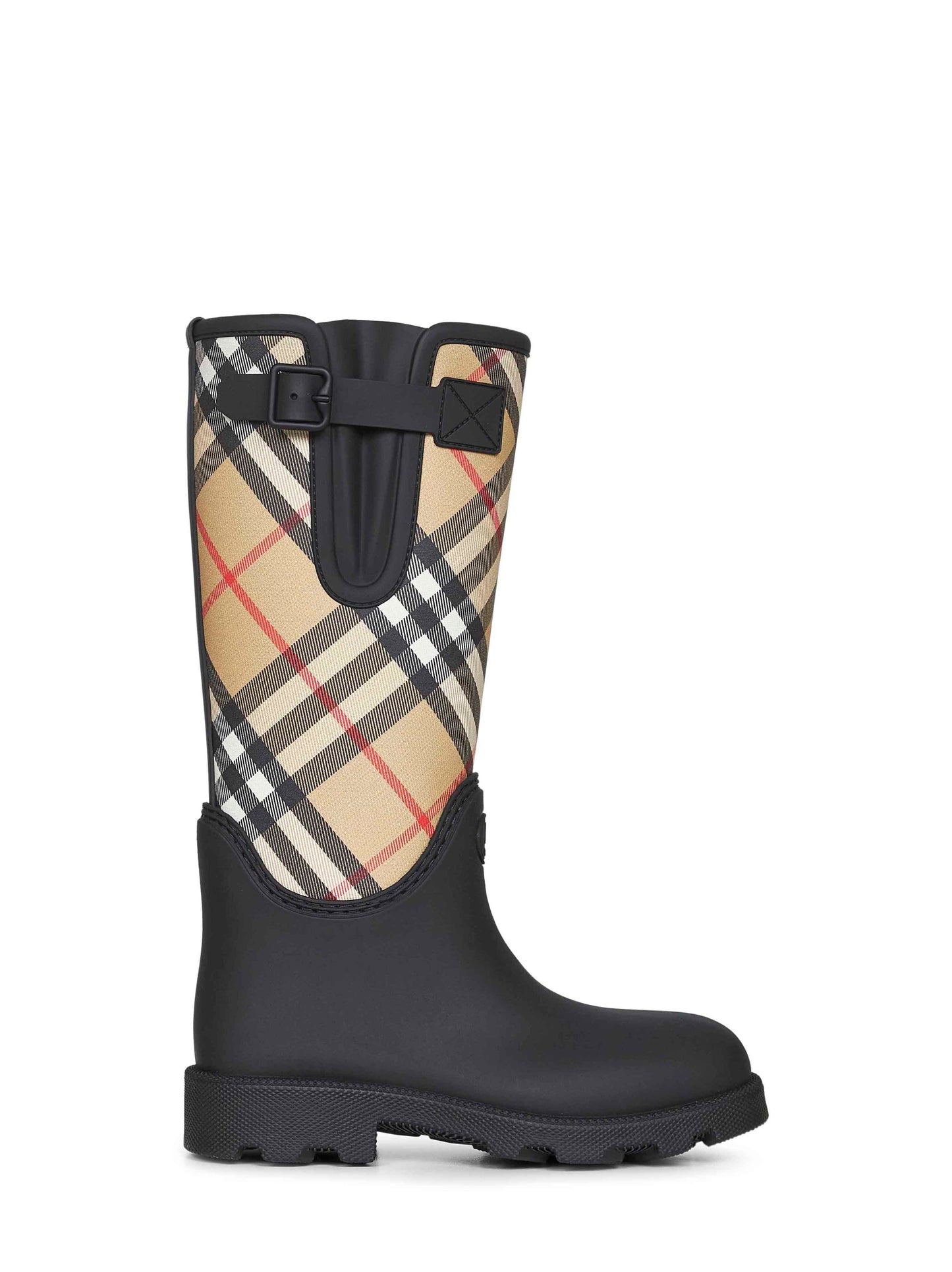 Black rubber Marsh Stamp high rain boots