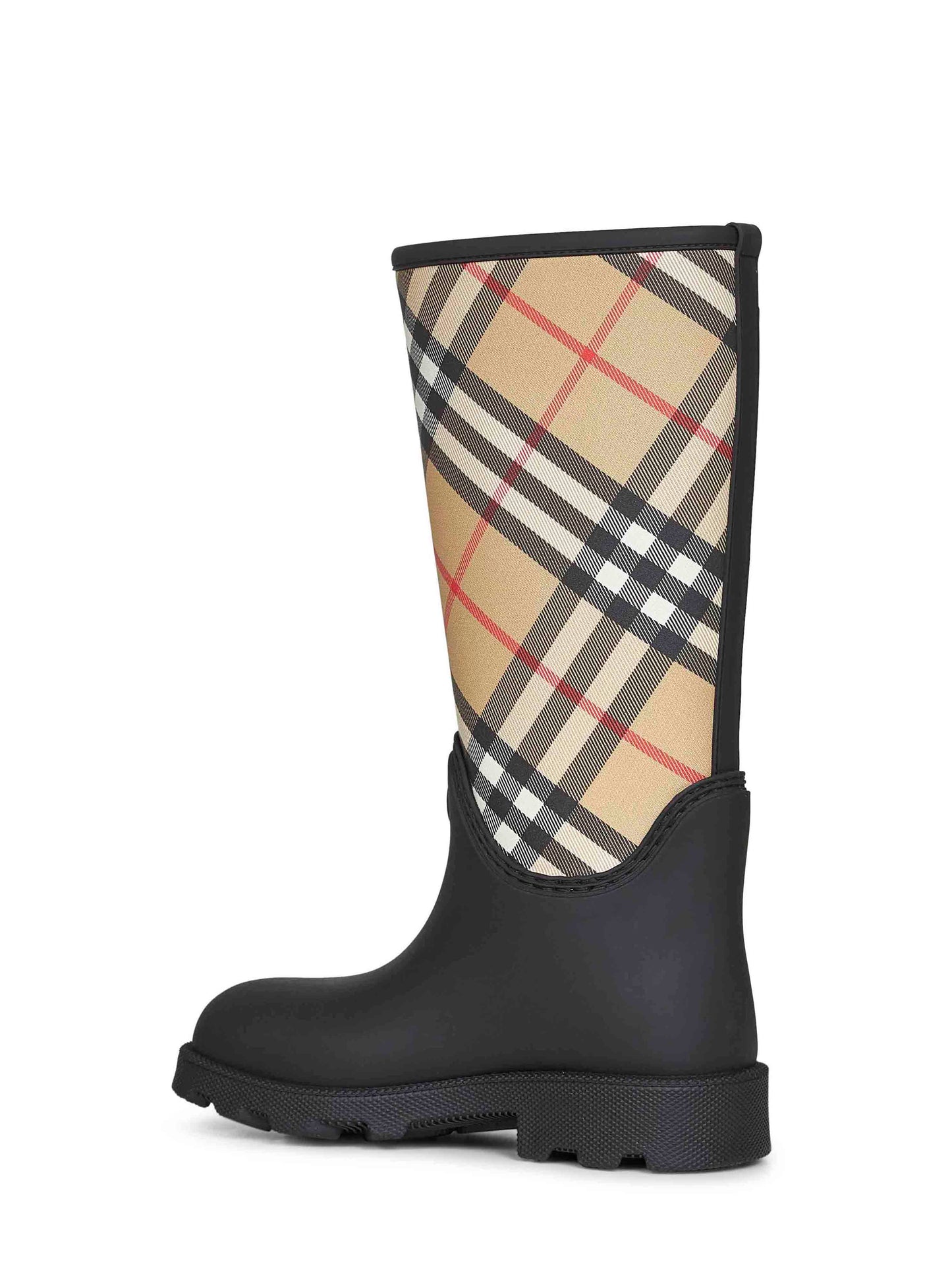Black rubber Marsh Stamp high rain boots