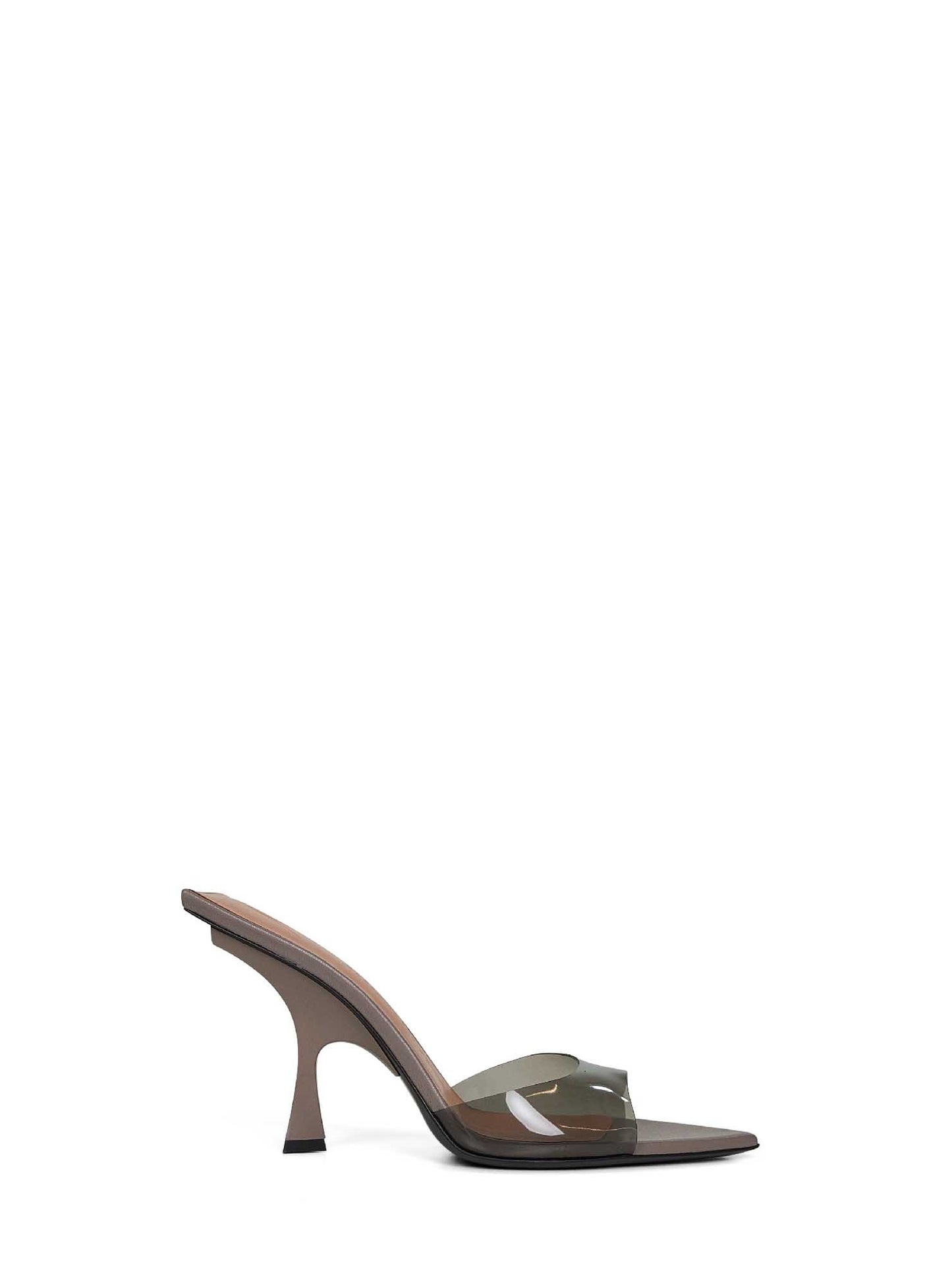 Grey PVC "Ester" mules