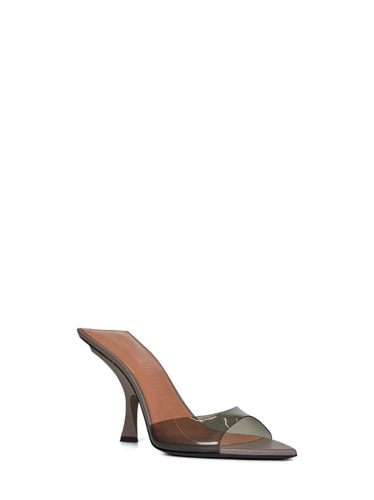 Grey PVC "Ester" mules