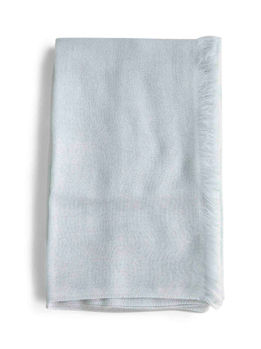Light blue cashmere and silk scarf