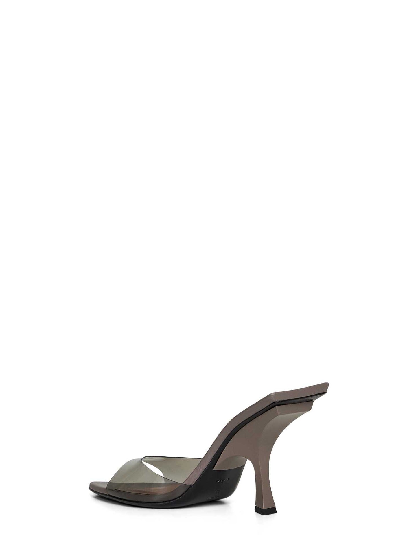 Grey PVC "Ester" mules