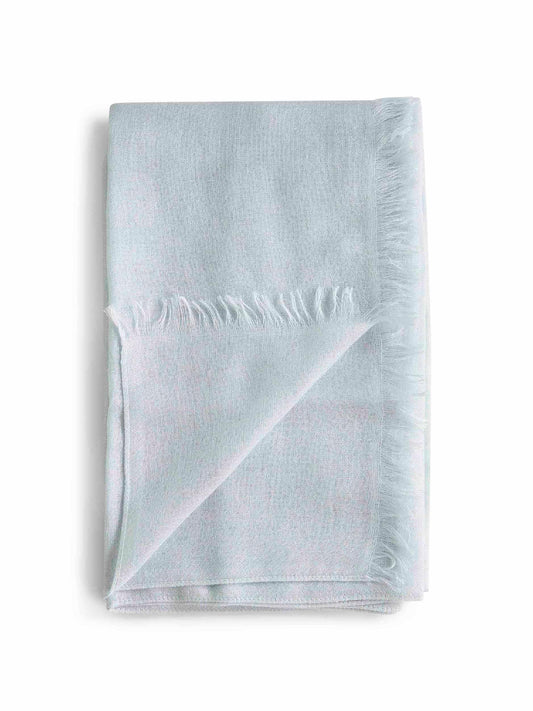 Light blue cashmere and silk scarf
