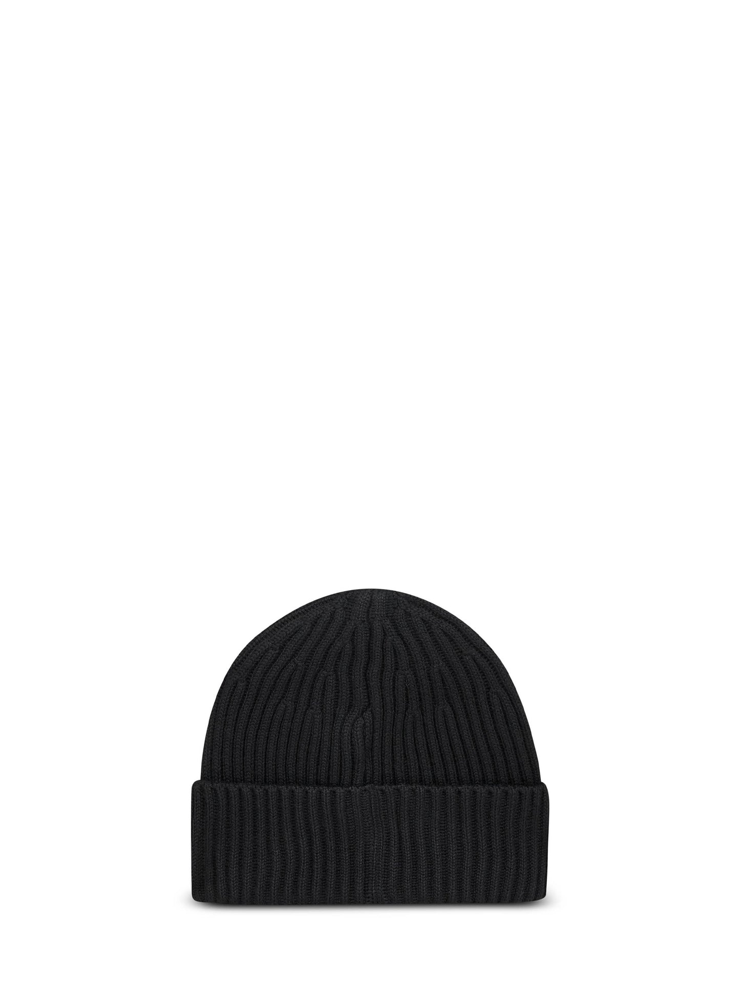 Black RWS ribbed wool beanie