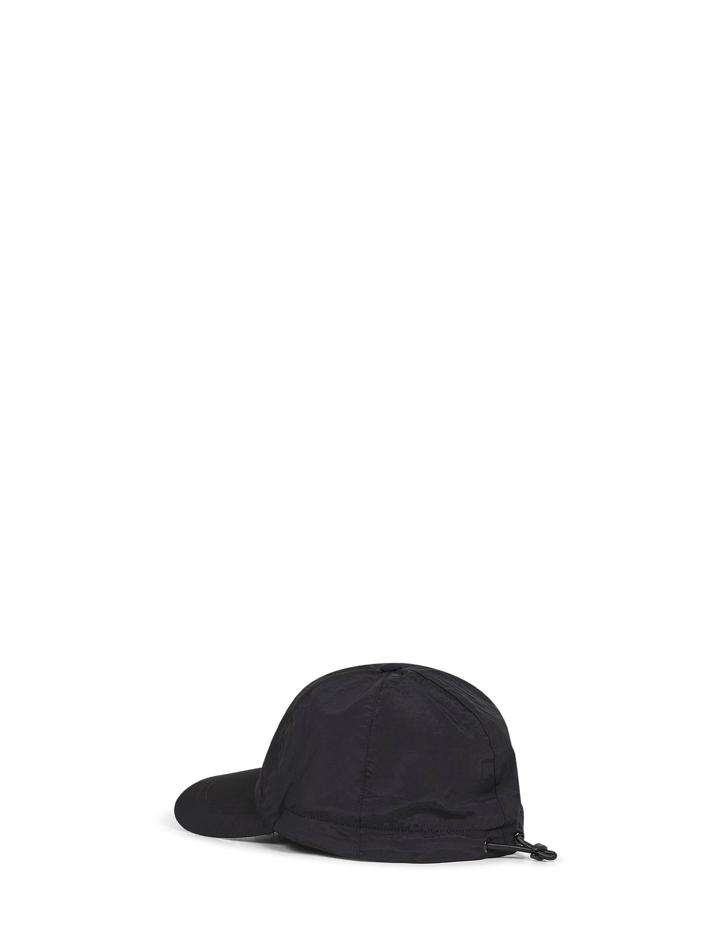 Black nylon baseball cap