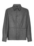 Grey Melton wool shirt
