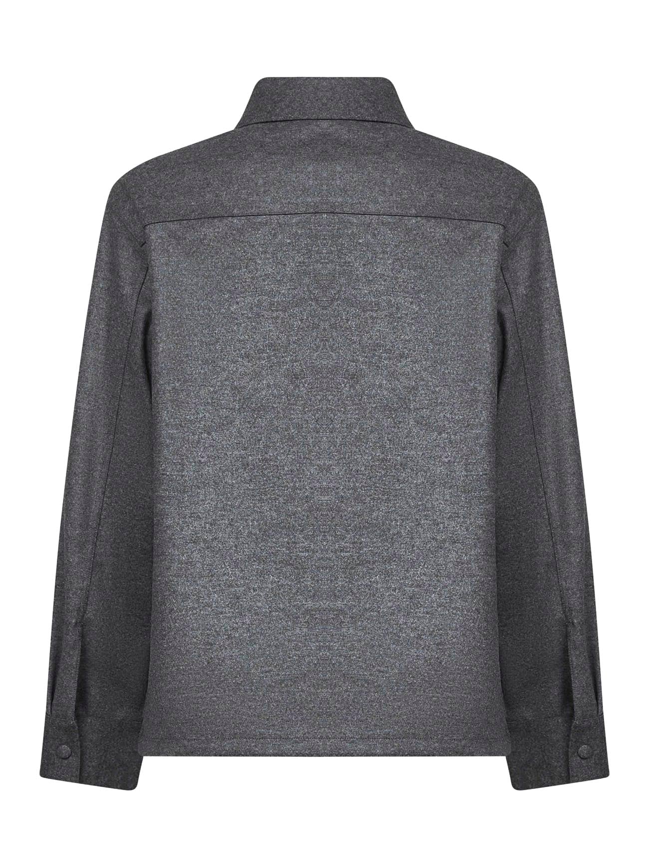 Grey Melton wool shirt