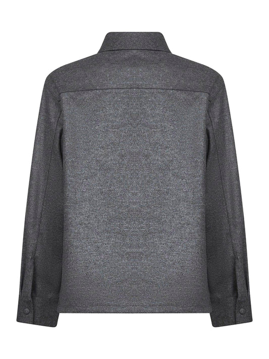 Grey Melton wool shirt