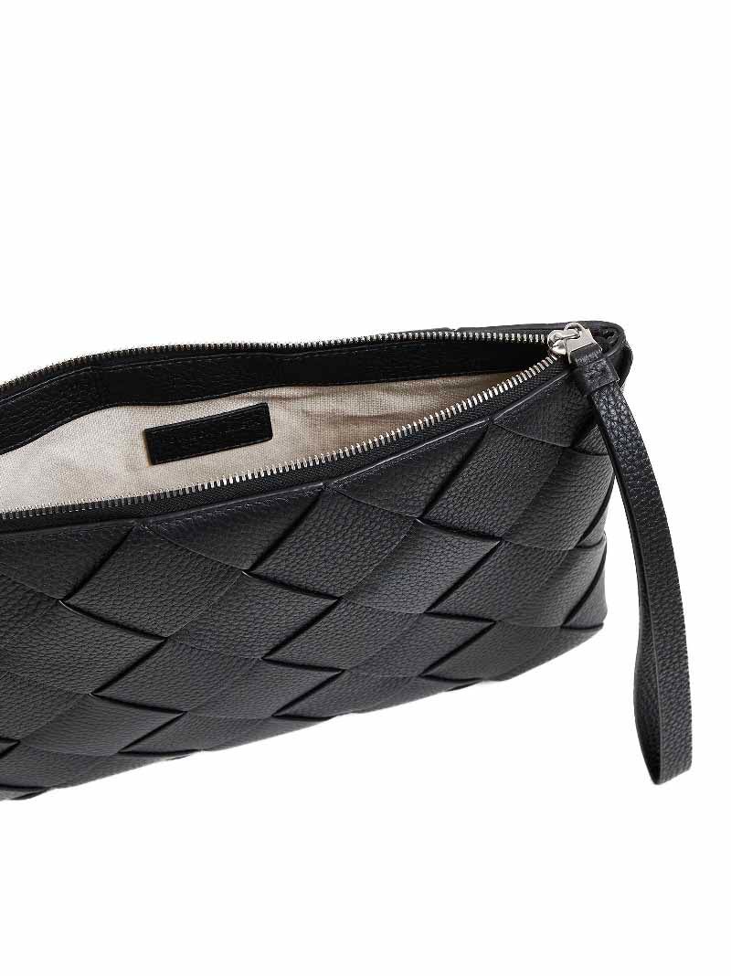 Diago Intreccio leather clutch bag
