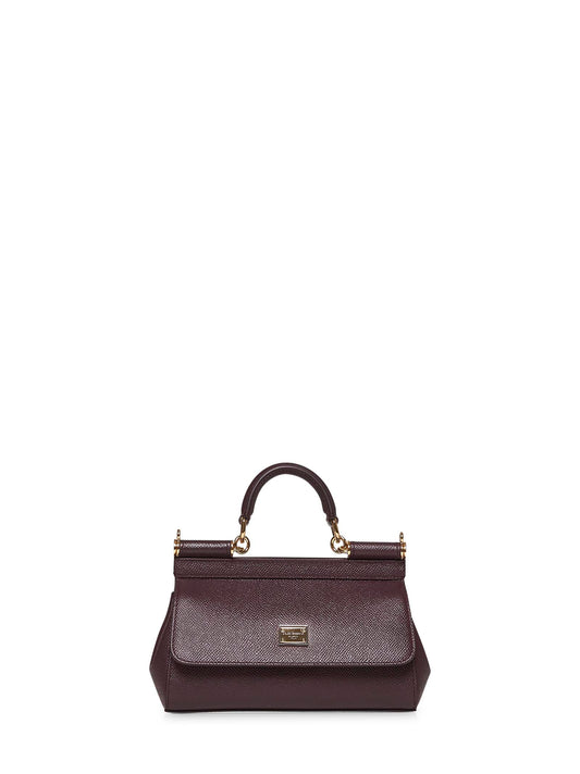 Burgundy small Sicily handbag