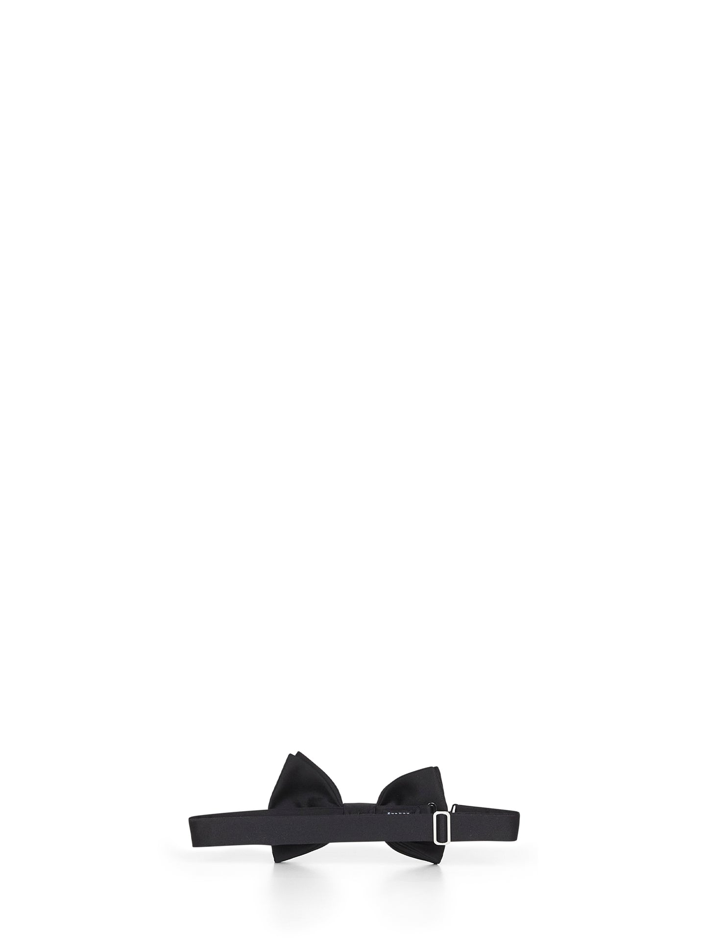 Black satin bow tie