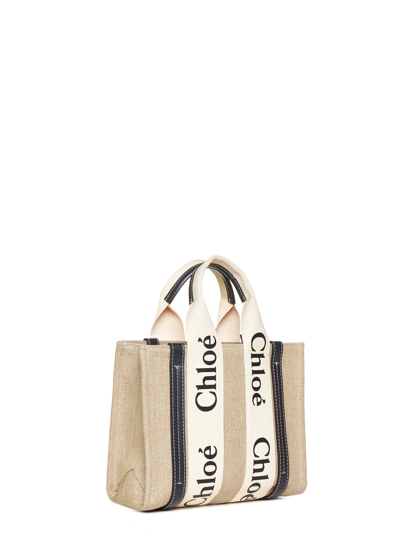 Small Woody linen tote bag