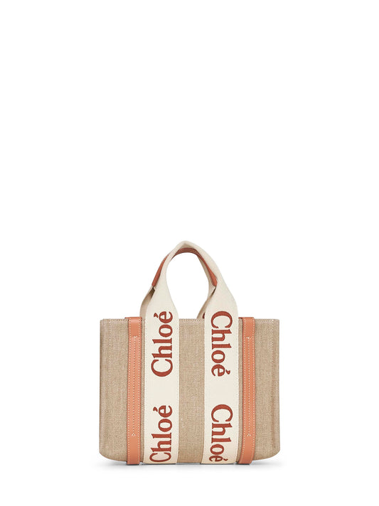 Tote bag piccola Woody beige