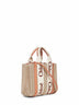 Beige Woody small tote bag