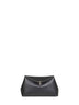 Black T-Lock grained-leather clutch bag