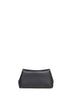 Black T-Lock grained-leather clutch bag