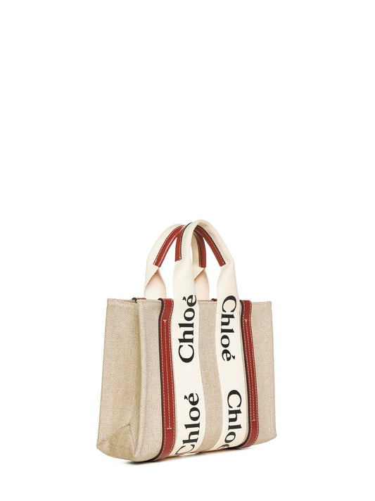 Small Woody Tote Bag in Linen