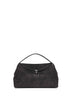 Espresso T-Lock suede top handle bag