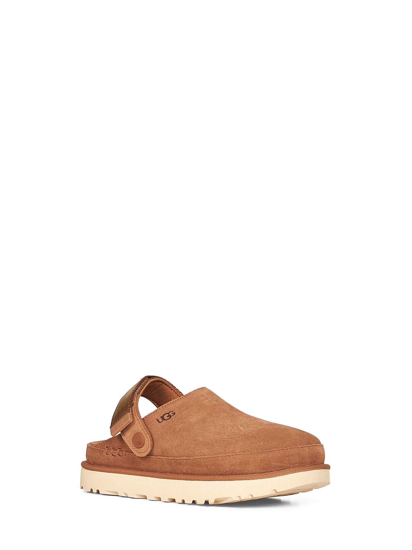 Chestnut Goldenstar suede mules