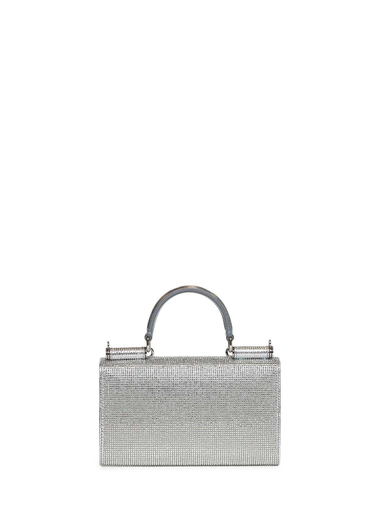 Silver Phone bag with shoulder strap