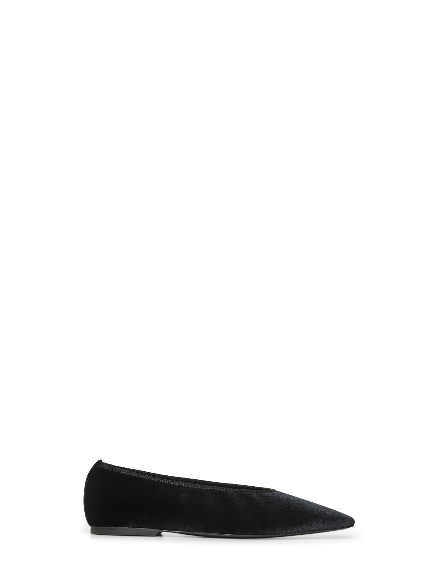 Black velvet Minimalist ballet flats