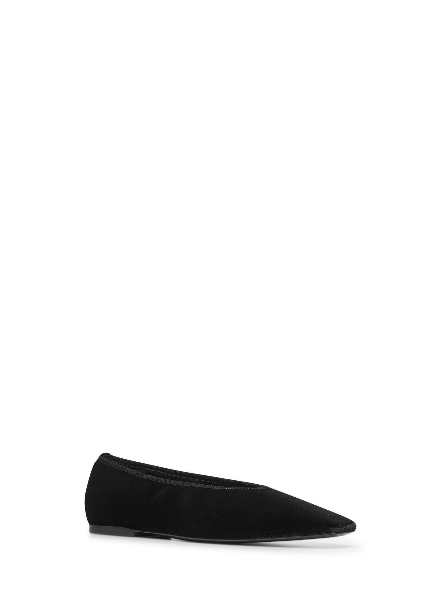 Black velvet Minimalist ballet flats