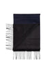 Blue and black scarf with fringes