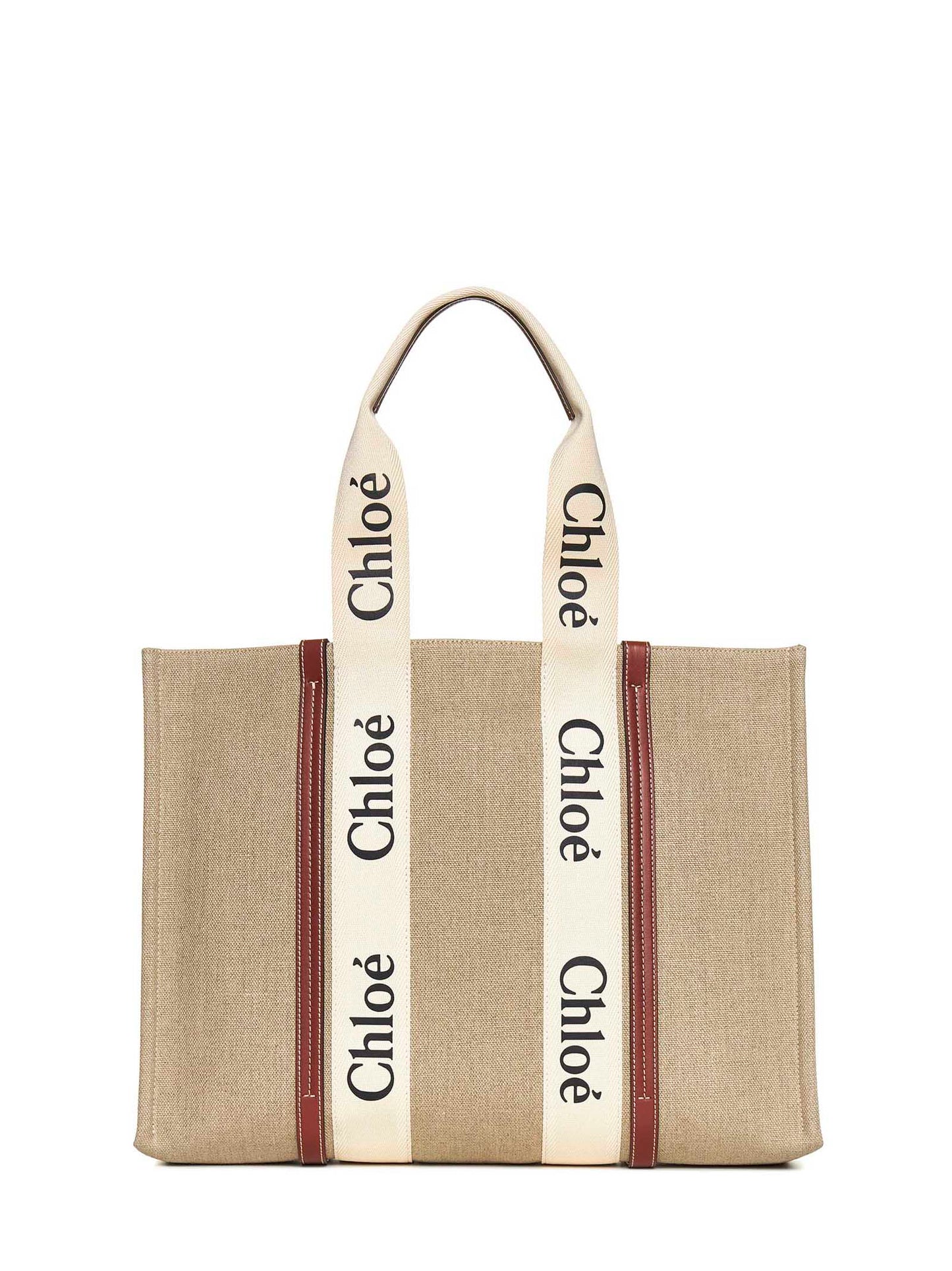 Woody linen tote bag