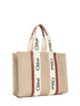 Woody linen tote bag