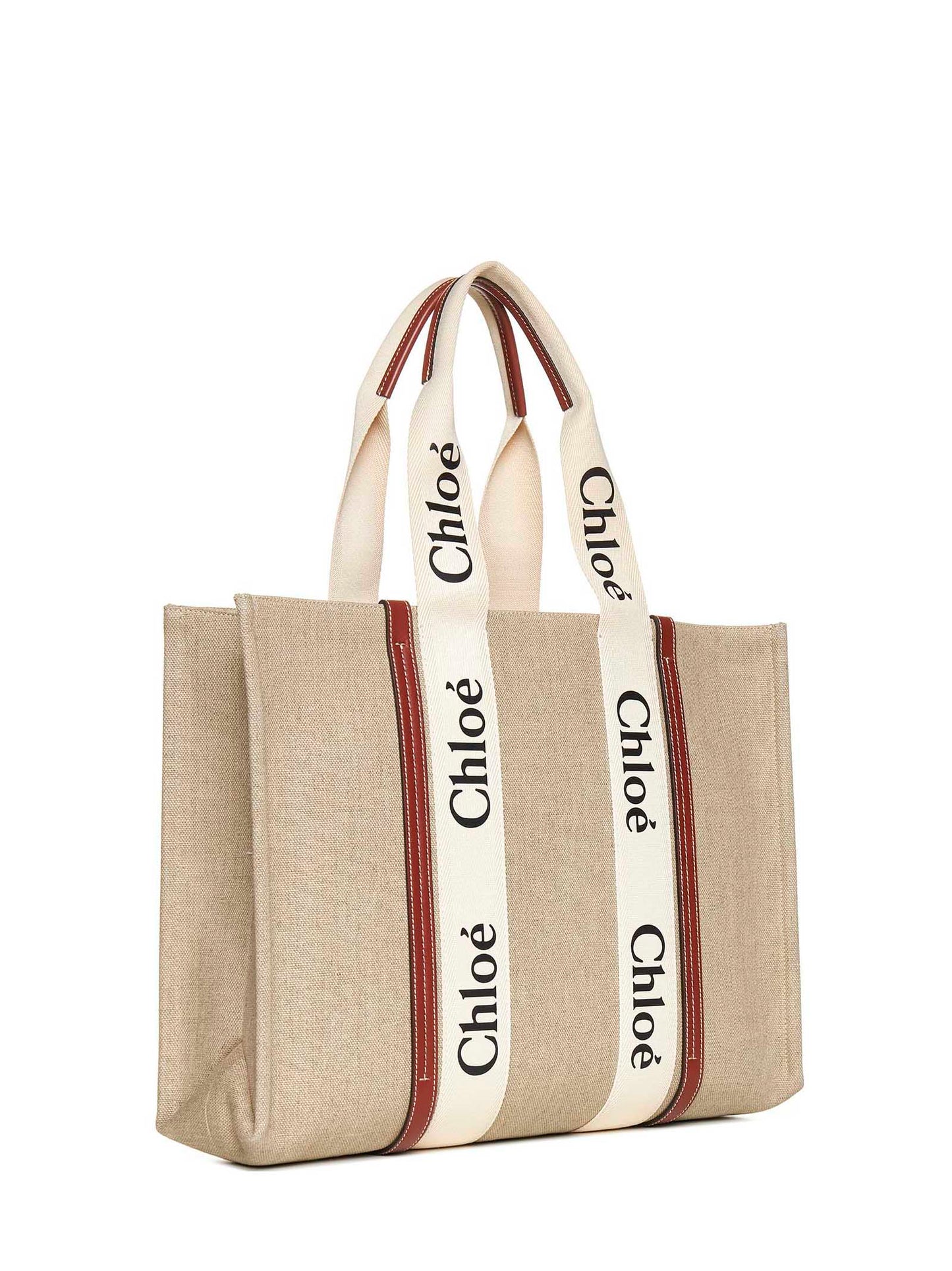 Woody linen tote bag