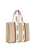 Woody linen tote bag
