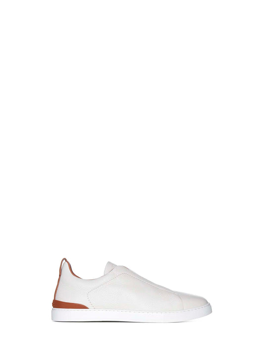 Triple Stitch™ Sneaker in Cream Deer Leather