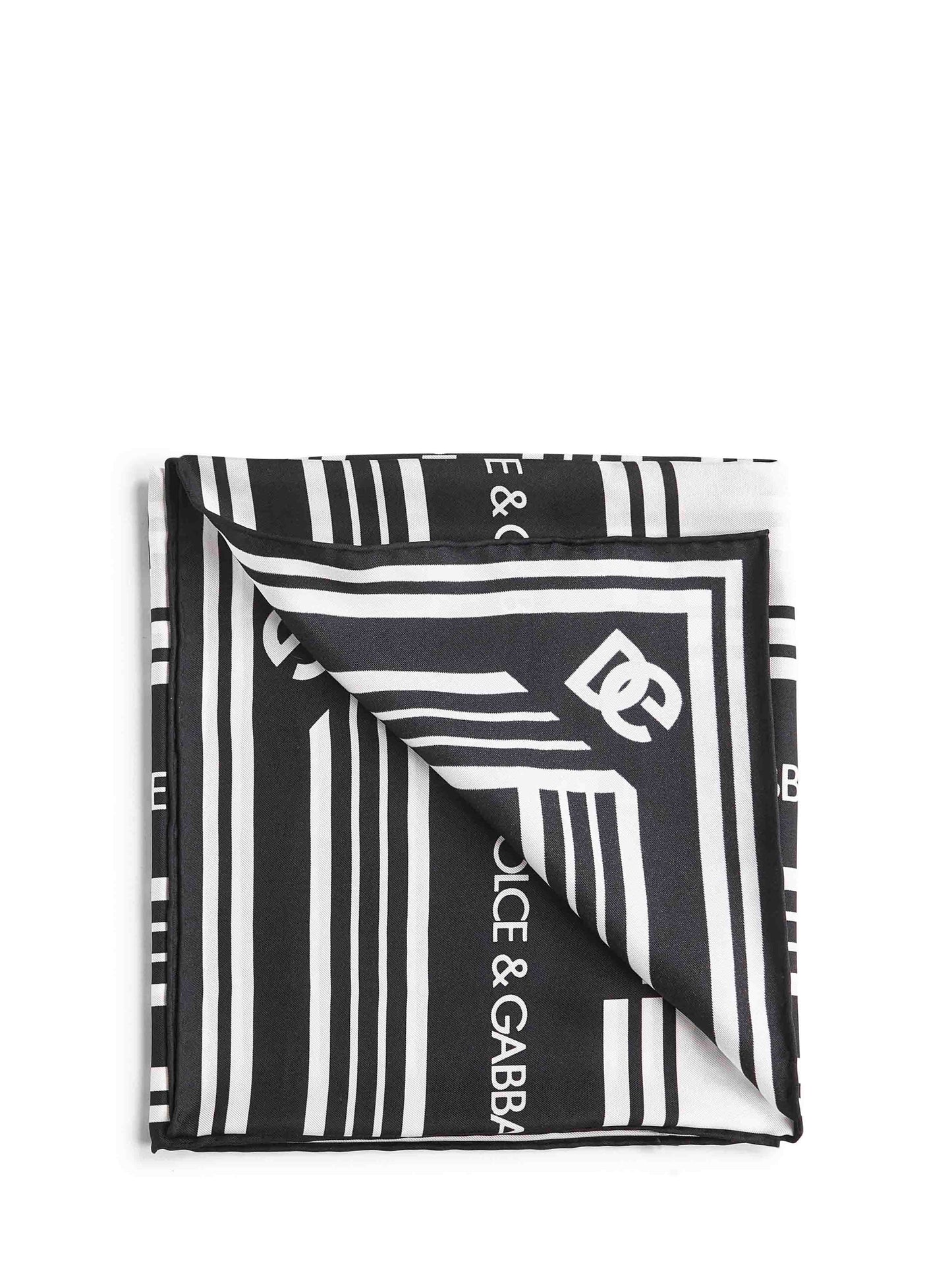 Foulard in twill di seta stampa logo