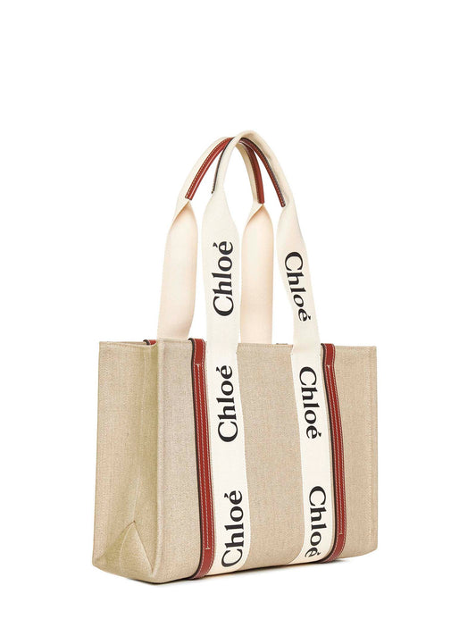 Woody linen tote bag Chloè