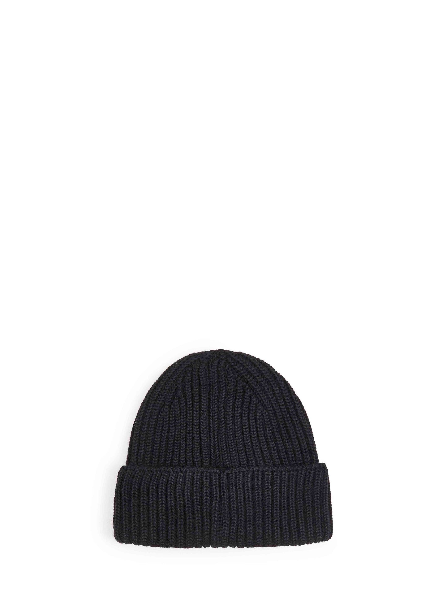Black Extrafine Merino Wool Lens beanie