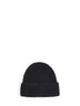 Black Extrafine Merino Wool Lens beanie
