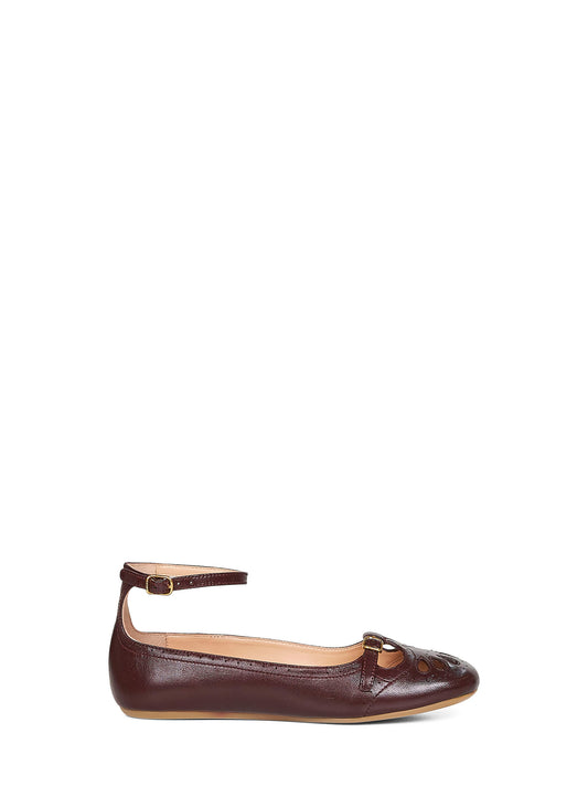 Burnt purple lambskin Misty ballet flats