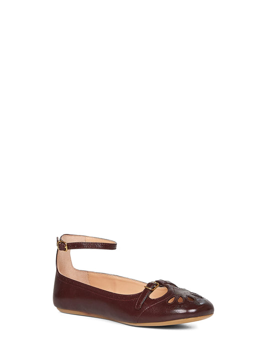 Burnt purple lambskin Misty ballet flats