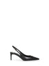 Black goatskin Lollo slingback