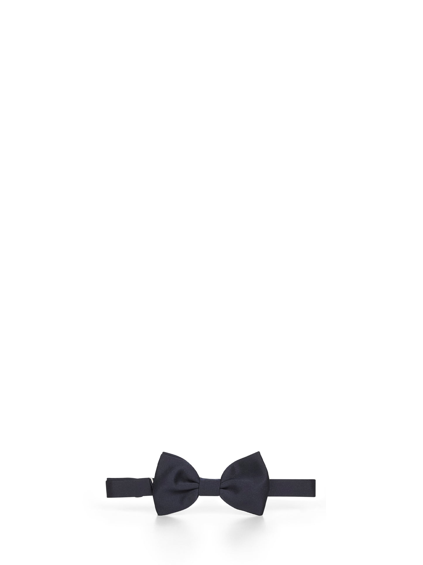 Blue satin bow tie