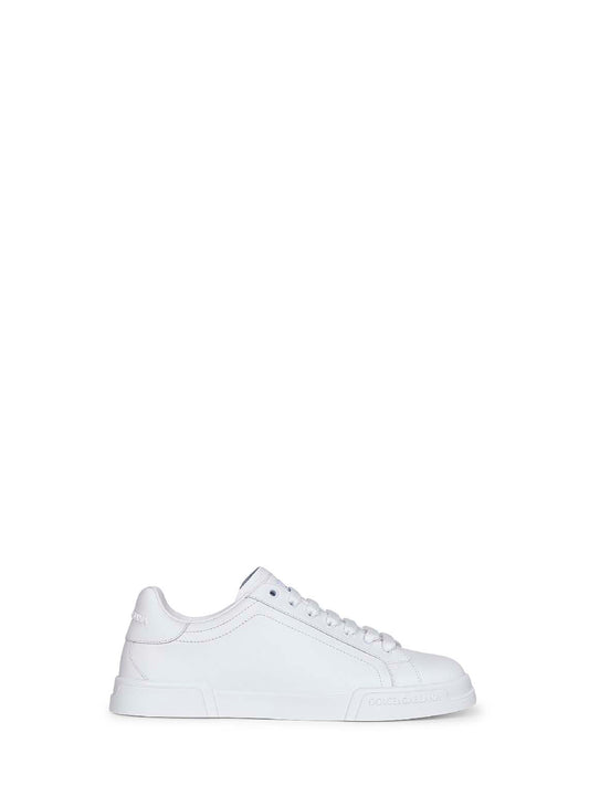 White calf leather Portofino sneakers<BR/>