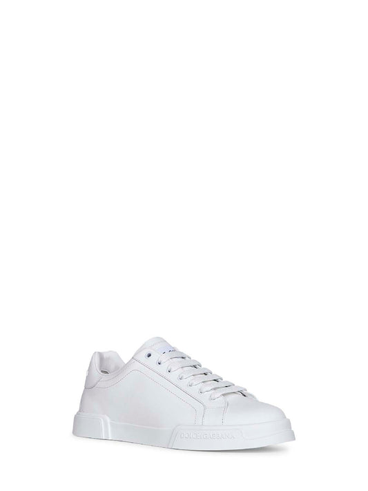 White calf leather Portofino sneakers<BR/>