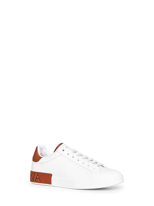 White calf leather Portofino sneakers