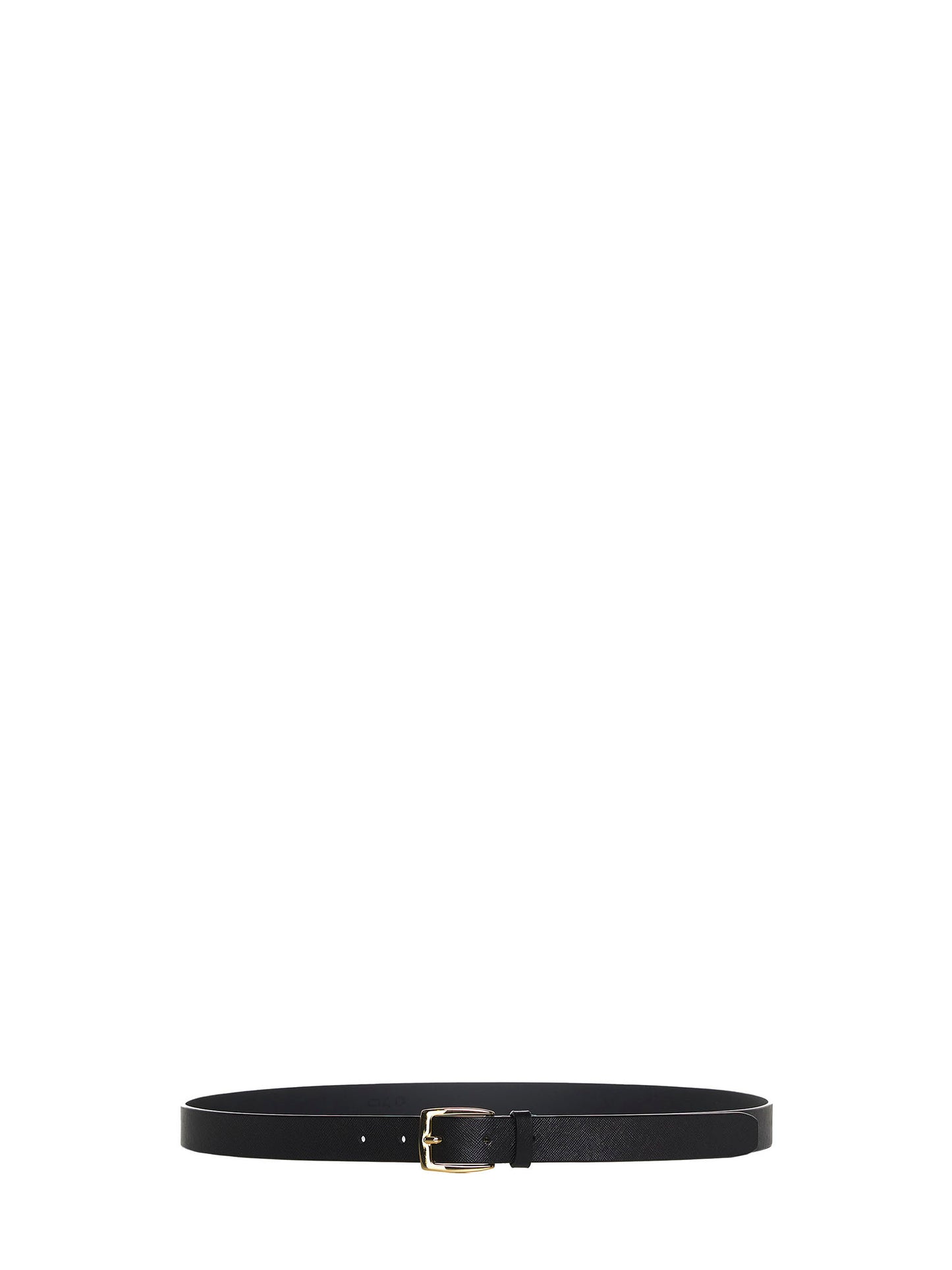 Black Saffiano leather belt