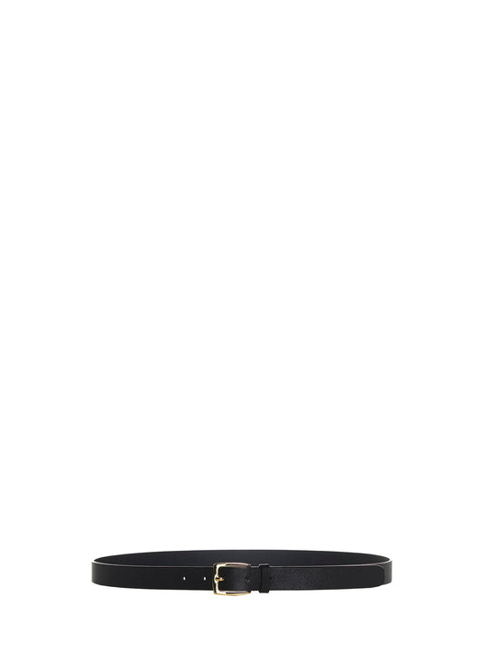 Cintura in pelle Saffiano nera