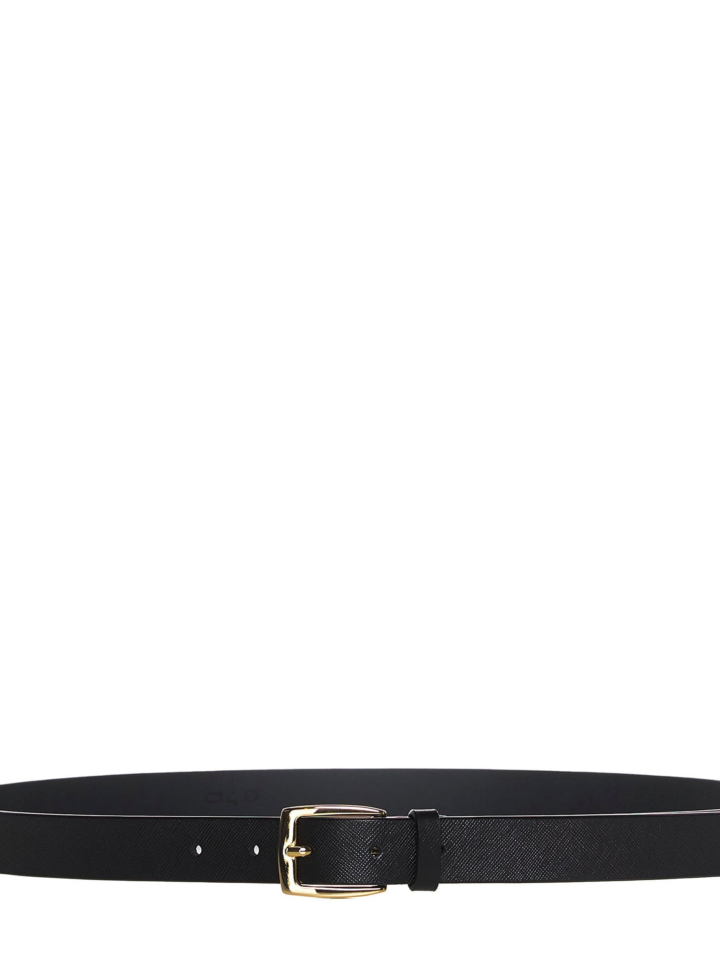 Black Saffiano leather belt